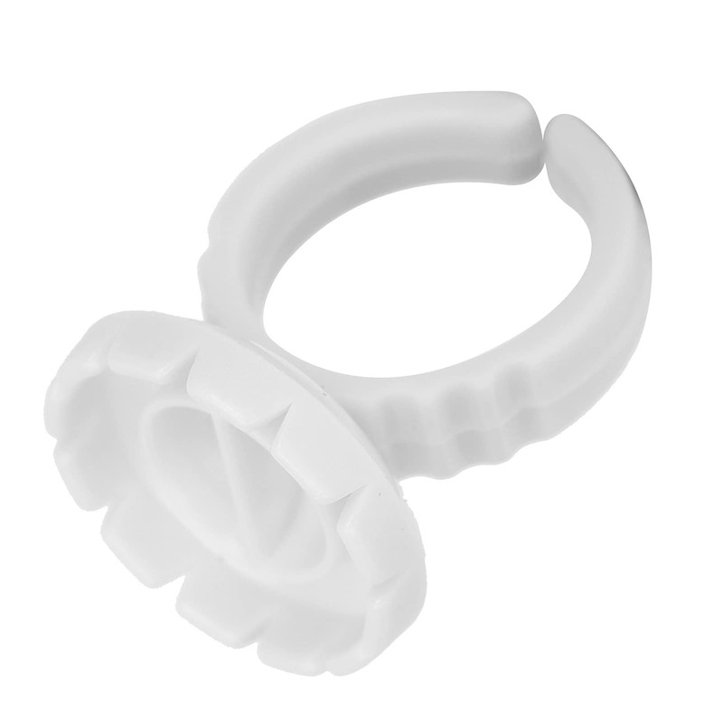 Pack of 100 Eyelash Glue Ring Cup, Disposable Eyelash Extension