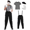 Fun Shack Mime Artist Costume - French Mime Fancy Dress
