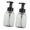 WOONEKY 2pcs Pump Foaming Bottle Reusable Transparent Bubble Maker for