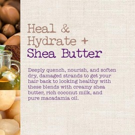 Maui Moisture, Heal & Hydrate + Shea Butter, Acondicionador, Hidrata y Repara Cabello Dañado y Maltratado, Sin Parabenos, Manteca de Karité, 385 g