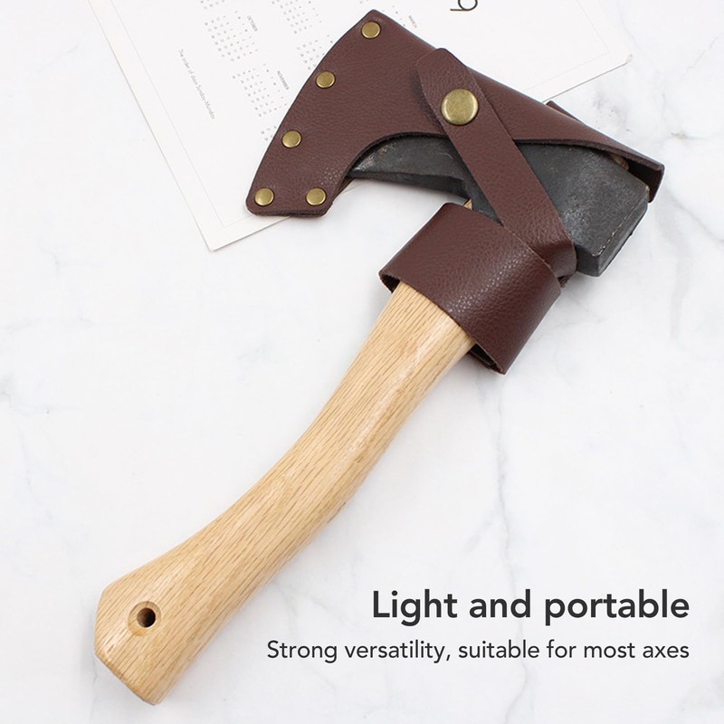 Axe Sheath, Hatchet Sheath, PU Leather, Metal, Lightweight, Portable, Axe