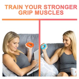 GWAWG Pack of 3 Hand Grip Strengthener and Trainer Forearm Finger Hand Grip Trainer for Muscle Training Sports Fitness Climbing 30 40 50 lb