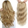 20 inch Synthetic Wavy Hair Topper for Women, 7"x7" Base,