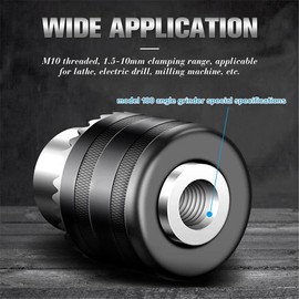 Srliya Angle Grinder Conversion Drill Rotary Chuck, Drill Chuck Conversion Tool, Keyless Drill Chuck Adapter,Electric angle grinder adapter chuck attachment (A)