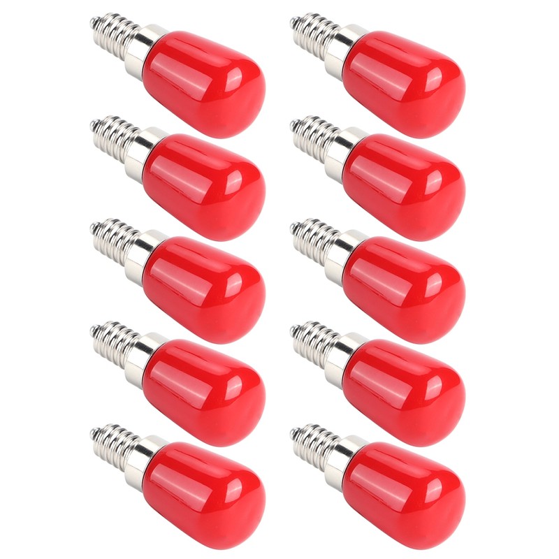 10Pcs AC230V E12 1.5W Red LED Candle Light Bulb for