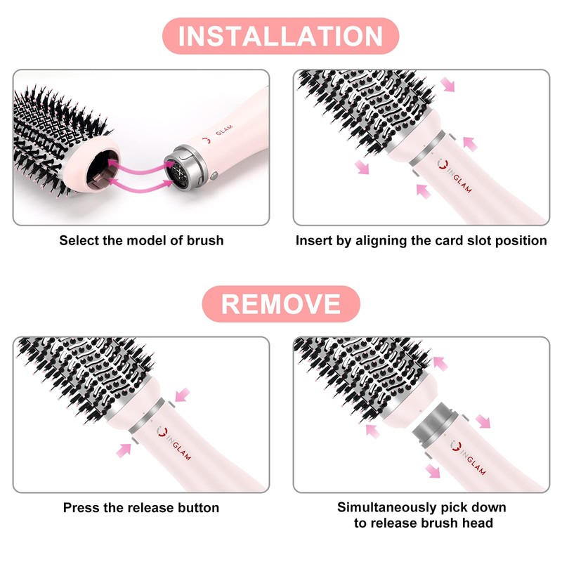 IG INGLAM 4 in 1 Blowout Hair Dryer Brush Set