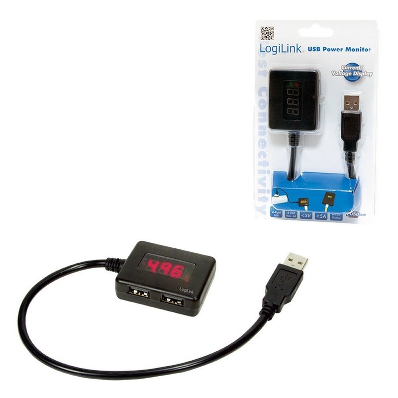 LogiLink PA0068 Power Meter, 4 x USB