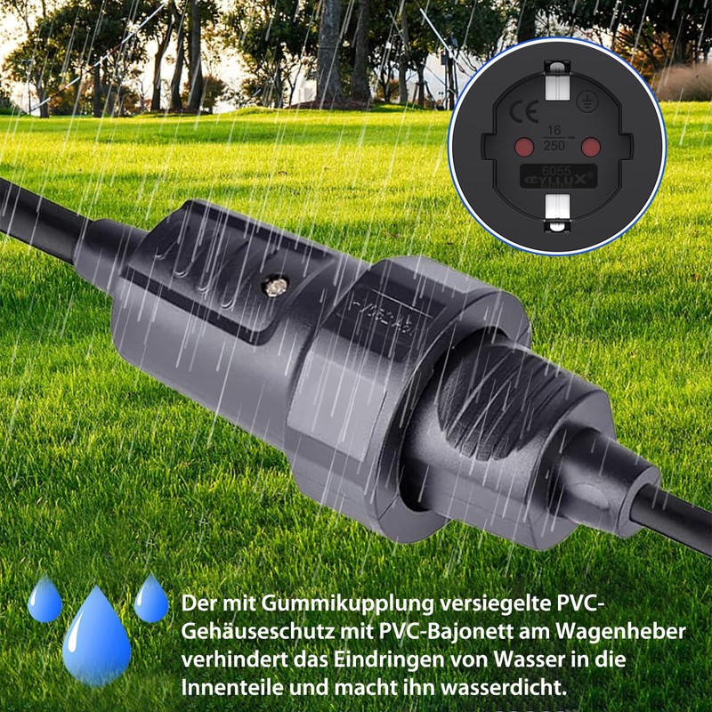 Schuko Coupling, Pack of 2 Protective Contact 250 V/16 A