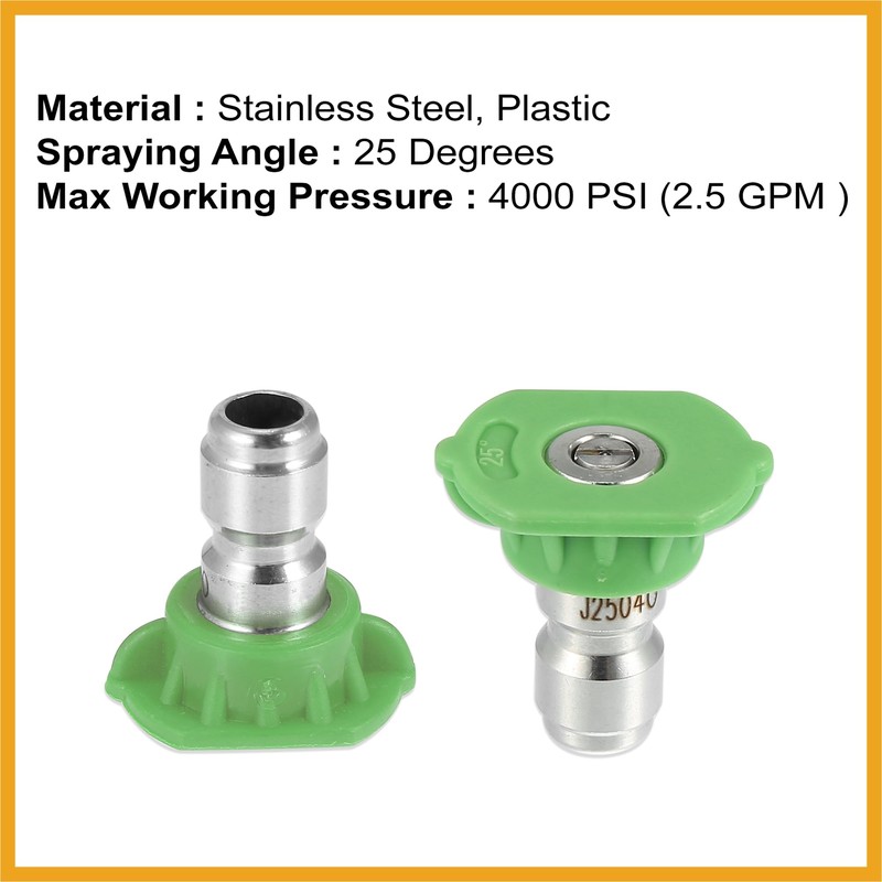 Partuto 25 Degrees High Pressure Washer Spray Nozzle Tips Quick
