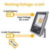 50W 12V LED Flood Lights 2-Pack, DC 12V-60V Daylight White