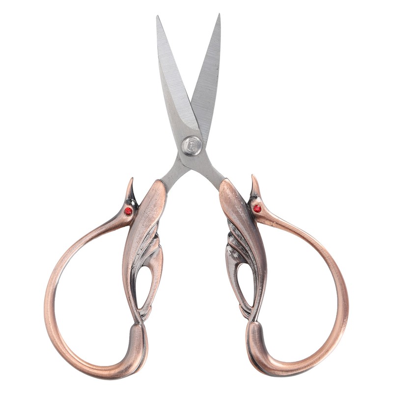 Scissors Retro DIY Swan Shaped Cross Stitch Household Cloth Cutting