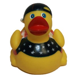 Rubber Duck Patriotic Stars & Stripes, Waddlers Brand American Patriotic Rubber Ducks That Race Upright July 4th Rubber Duck Race. Kids Bath Toy Birthday Party & Baby Shower Gift