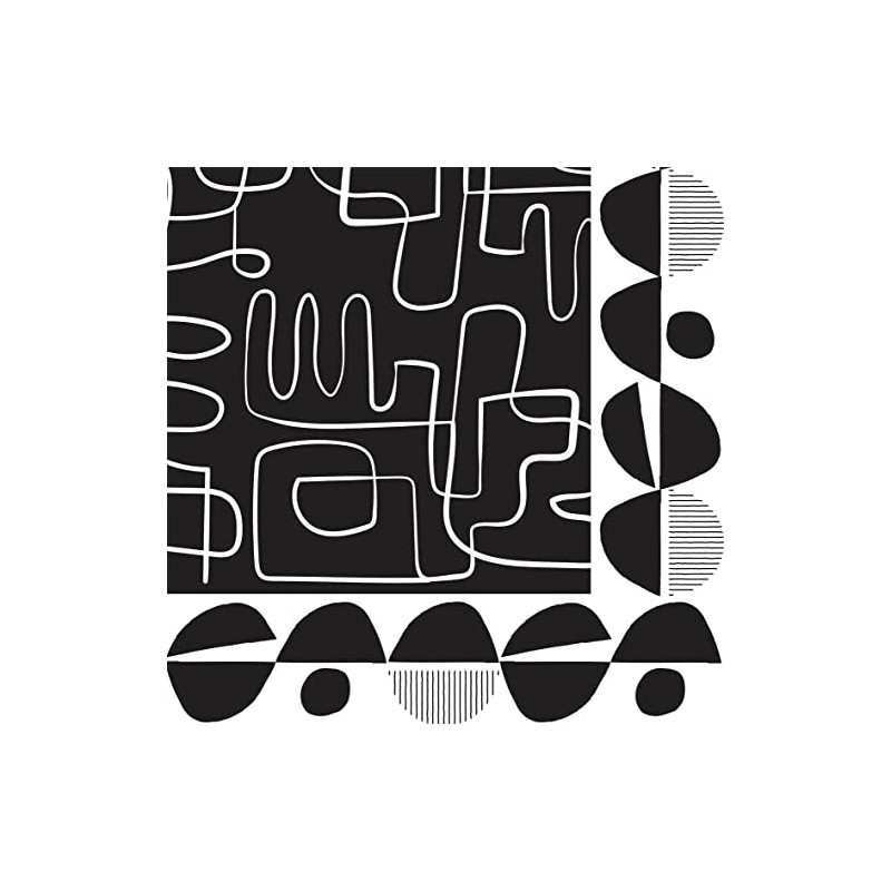 20 Napkins Lines and Shapes Black and White | Pattern