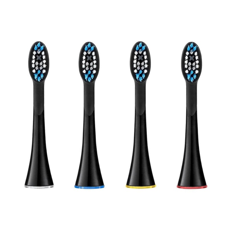 SonicSmile SIL SSR4PEUZ001 Brush Heads Black (Pack of 4)