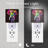 Oeaskly Elephant Night Light,Colorful Elephant Plug-in Night Lights with Dusk-to-Dawn