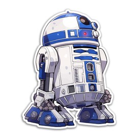 SW R2D2 Droid Sticker Decal Notebook Car Laptop 4.25"x5.5" (Color)