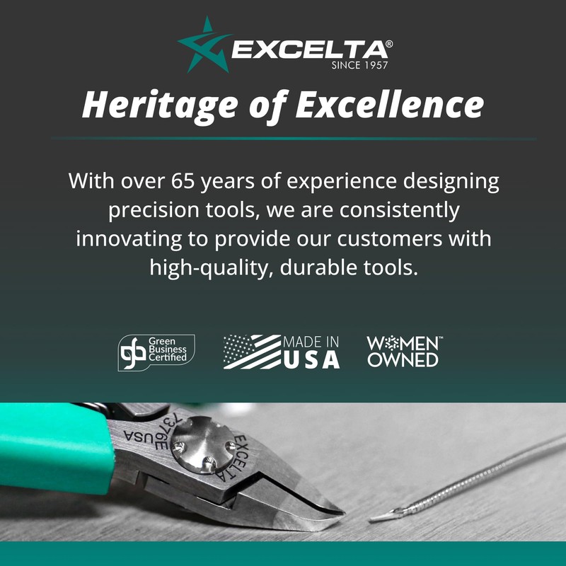 Excelta Precision Tweezers, Straight Tapered Ultra Fine Point, Anti-Magnetic Stainless