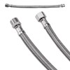 Pack of 2 Flex Hose 3/8 Inch, Throw and Male