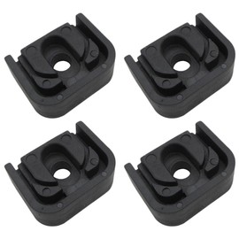 OUNONA Air Conditioner Outdoor Unit Anti-Vibration Rubber Pads Vibration Noise Reduction Shockproof Rubber Pads with Anti-Slip for Air Conditioning Mount, 2 x 1.5 x 0.67 Inches, Black