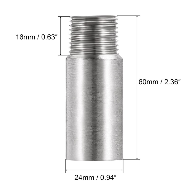 sourcing map Shower Head Extension Arm Stainless Steel 1/2 PT