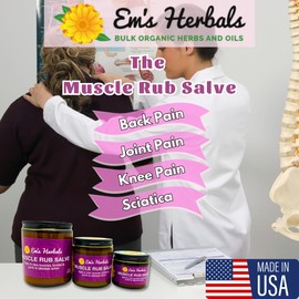 Em's Herbals Muscle Rub Salve, 4 oz.