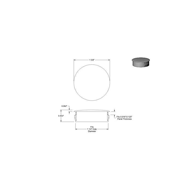 (10 Pack) 1-1/4" ID Hole Knockout Locking Plugs for Panels