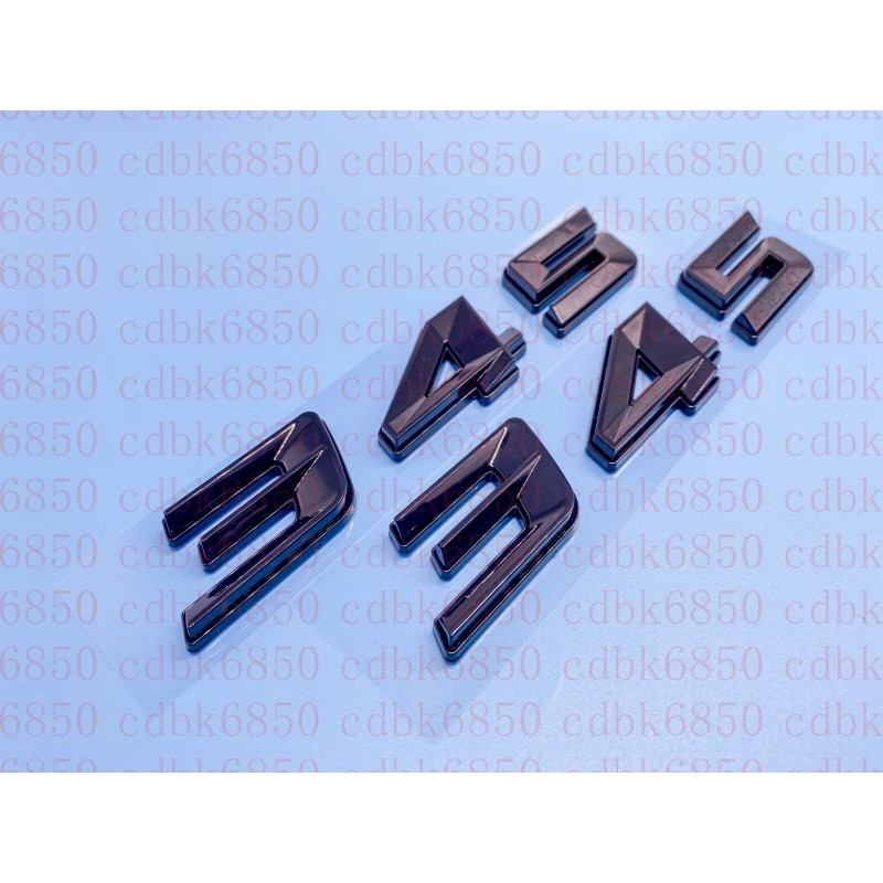 cdbk (2pc) Gloss Black 345 Badge Emblem for MOPAR HEMI