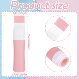 Bunrod Silicone Root Comb Applicator Bottle with Lid Oil Applicator for Hair Dye Hair Oiling Bottles with Graduated Scale (Pink)