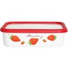 Fuji Hollow Strawberry Shallow Square Container, L 0.4 gal (1.35