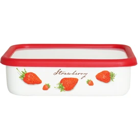 Fuji Hollow Strawberry Shallow Square Container, L 0.4 gal (1.35 L) STB-L