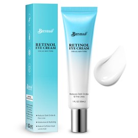 Retinol Eye Cream - Eye Cream for Dark Circles, Puffiness, Anti Aging, with Peptides, Caffeine, Hyaluronic Acid, Reduces Bags, Dark Circles Under Eye Treatment, Smooths Wrinkles & Fine Lines, 1 fl. oz
