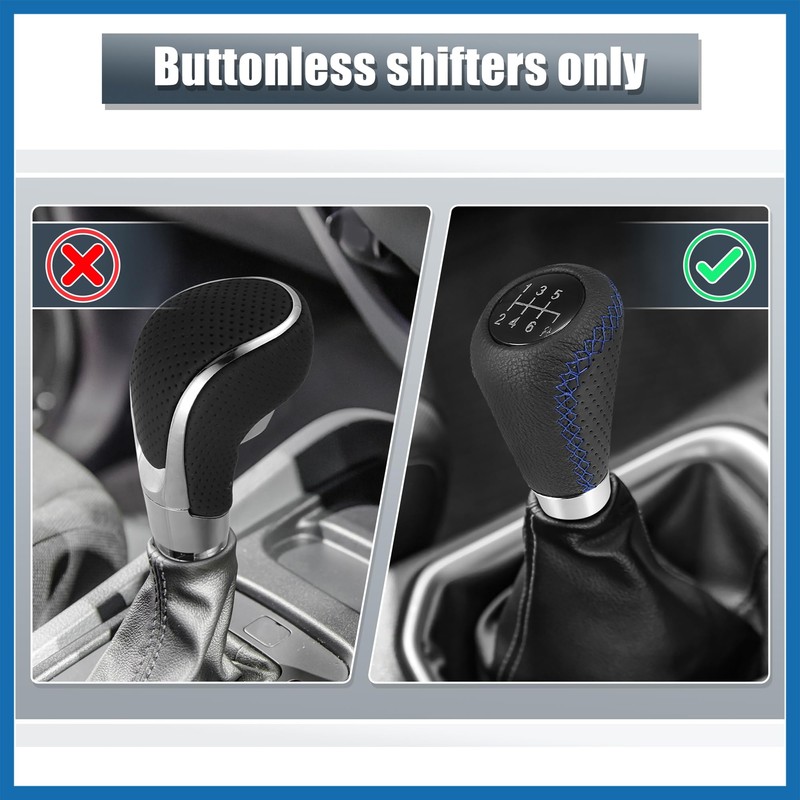 A ABSOPRO Black 6 Speed Car Gear Shift Knob PU