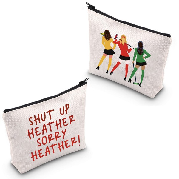 Broadway Music Cosmetic Bag Gift for Theatre, Life, Theatre, Theatre, Off-white, Shut Up Heather UK