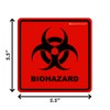 Biohazard Stickers- 5.5" x 5.5" Biohazard Labels (Pack of 10)