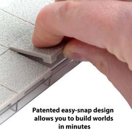 Monster Protectors Adventure Terrain- 50 Pieces Limestone Tile Expansion Pack- Paintable 1x1 inches Tile Set- Amazing Tabletop Terrain in Minutes-Customize Your D&D and Pathfinder Dungeons