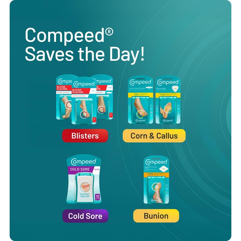 Compeed Bunion Plasters 5 Pack - Hydrocolloid Foot Treatment, Effective