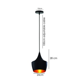 LEDSone Modern Pendant Light White Contemporary Hanging Ceiling Light with 95 cm Adjustable Cable E27 Lamp Fixture Farmhouse Décor Dining Room Hallway Kitchen Bar Restaurant