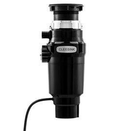 CLEESINK Garbage Disposal 1/2 HP, 390W Continuous Feed Garbage Disposals with Permanent Magnetic DC Motor, 1L High Effect Grinding Food Waste Disposer, Power Cord Included, JD390-B2