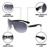Khan Shuttle - One Piece Shield Sunglasses (Silver Black)