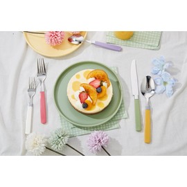 ANNOVA Silverware Set Stainless Steel Colorful Tableware Kitchen Flatware Set Utensils, Includes Dinner Knives, Forks, Spoons, Salad Forks & Dessert Spoons (Mix, 20 Pieces)