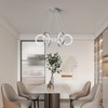 FDPBY Modern LED Chandelier Dimmable Round Pendant Light Fixtures 6