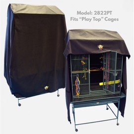 Cozzzy Covers Model 2822 PT Poly-Cotton 54" Drop Universal Cage Cover for Large Play Top Bird Cages 26"-28" W x 20"-24" D for African Grey Macaw Cockatoo
