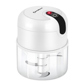 EASYSPEED Electric Garlic Chopper 1Cup, Mini USB Charging Wireless Food Processor with 304 Stainless Steel Blades, Portable Kitchen Meat Grinder for Onion, Garlic, Ginger, Chili, Almonds, Nut