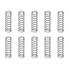 DTGN 0.4x4x15mm(DxODxL) Compression Springs, 10 Pack Perfect for Machinery, Spring Steel Extension Springs, Gray