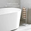 JOMANDAN 304 Stainless Steel Freestanding Toilet Paper Holder with Marble