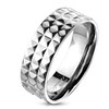 Tapsi´s Coolbodyart® Unisex Titanium Ring Silver Pyramid Spikes Available Ring