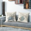 Palasarkaaa 4 Pcs Coastal Throw Pillow Covers 18x18 Inch -