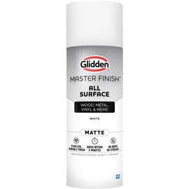 Glidden Master Finish 12 oz. Matte White Interior/Exterior All Surface Spray Paint and Primer