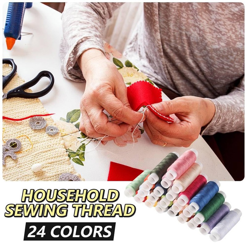 Henyall Sewing Thread, 24 Spools Cotton Thread Set, Sewing Threads
