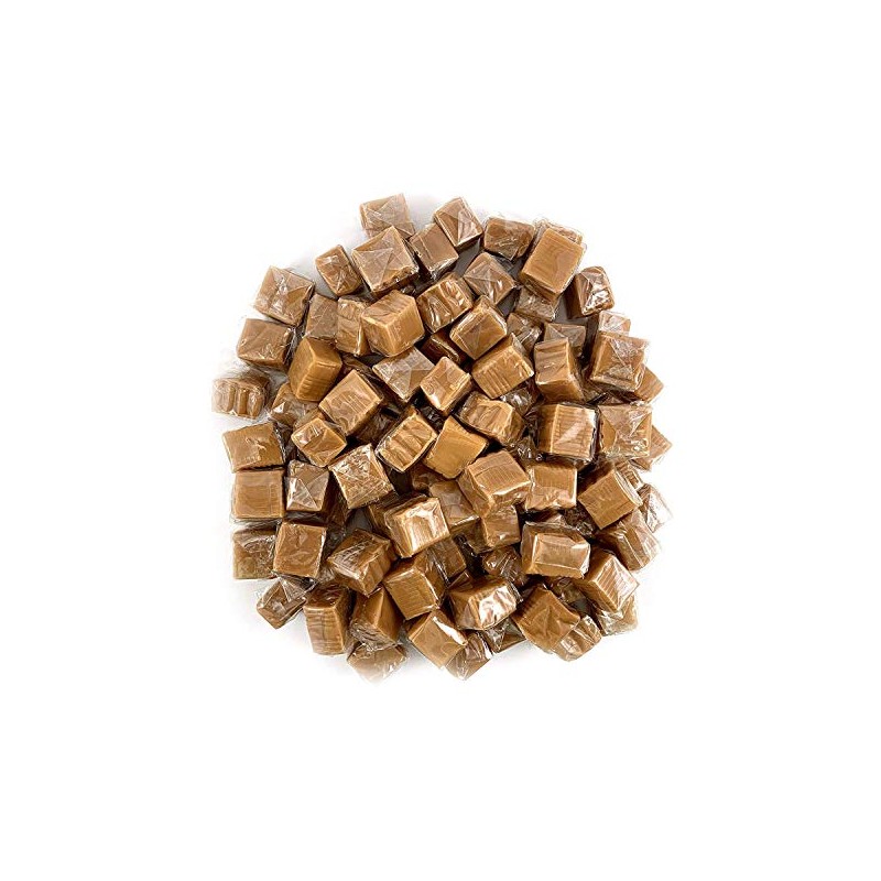 Vanilla Sea Salt Caramels, Gourmet Chewy Squares, Rich and Creamy